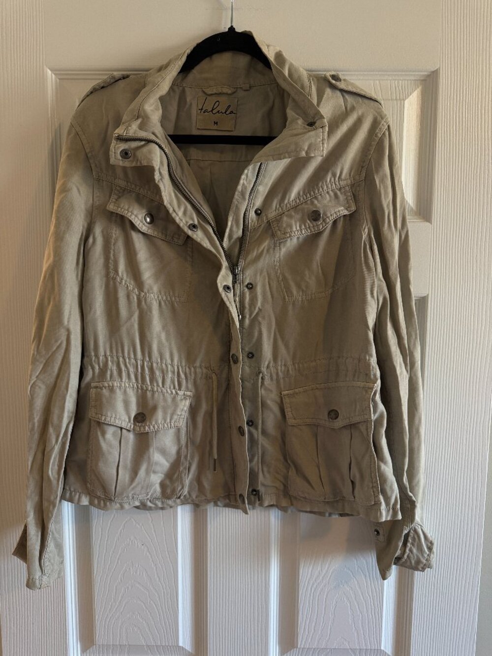 Aritzia Talula Khaki Utility Military Jacket Size M